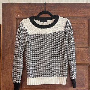 Sanctuary 100% Cotton black & white crew neck sweater